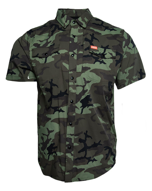 OUTDOORSMAN PERFORMANCE SHORT SLEEVE CAMO BUTTON UP - MENS